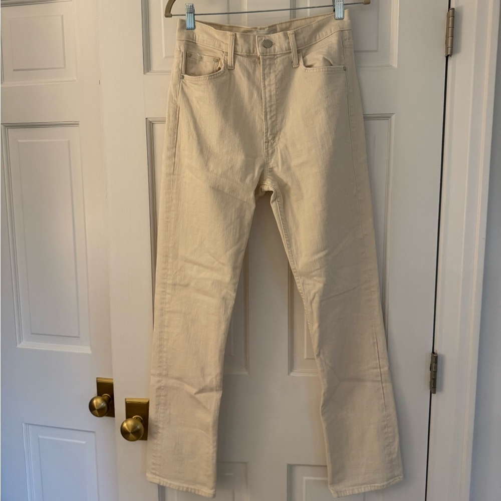 MOTHER Cream Denim Pants